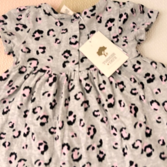 NWT Tucker & Tate 2 Piece Heather Grey and Pink Leopard Dress and Bloomers 3 mo - Picture 8 of 13